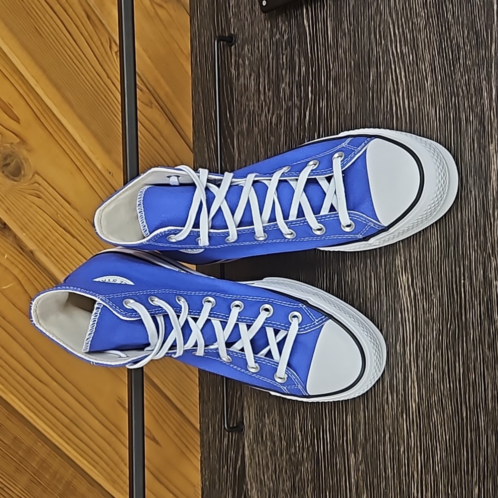 NEW CONVERSE Womens Chuck Taylor All-Star Lift Hi - Blue Flame/ White - Multi Sz